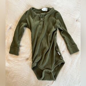 Jamie Kay - Size 6-12 months - Olive Green Ribbed Bodysuit